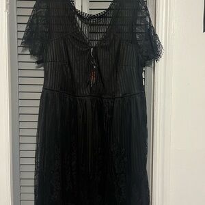 Rosegal Black Lace Midi Dress